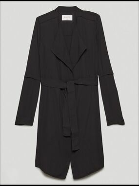 Babaton Black Long Sleeve Robe Cover-Up